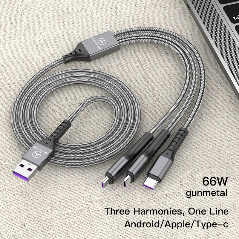 Кабель USB C — Type 5A PD провод для быстрой зарядки данных шнур Mercedes Benz AMG W206 W204 W205 W212 W213