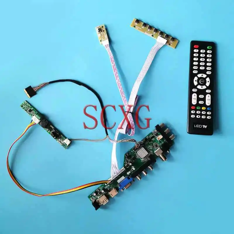 

DVB Digital LCD Controller Board Fit LP154WE3-TLA1/TLA2/TLB1/TLB2 40 Pin LVDS VGA HDMI-Compatible Kit 1680*1050 15.4" AV RF USB