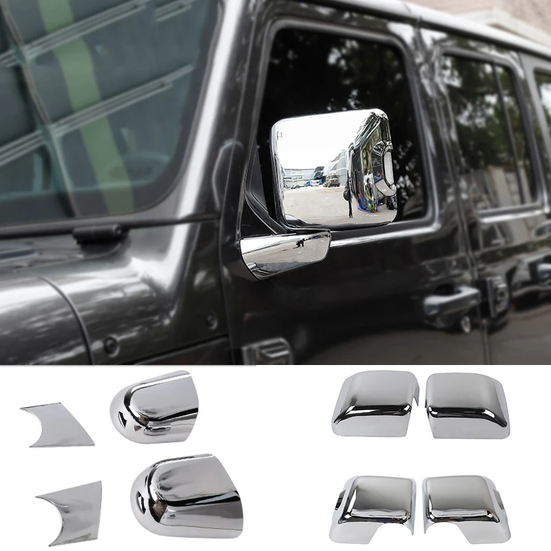 

Чехлы для автомобильных зеркал заднего вида Jeep Wrangler Jl Accessory 2018, хромированная наклейка для Jeep Jl Wrangler