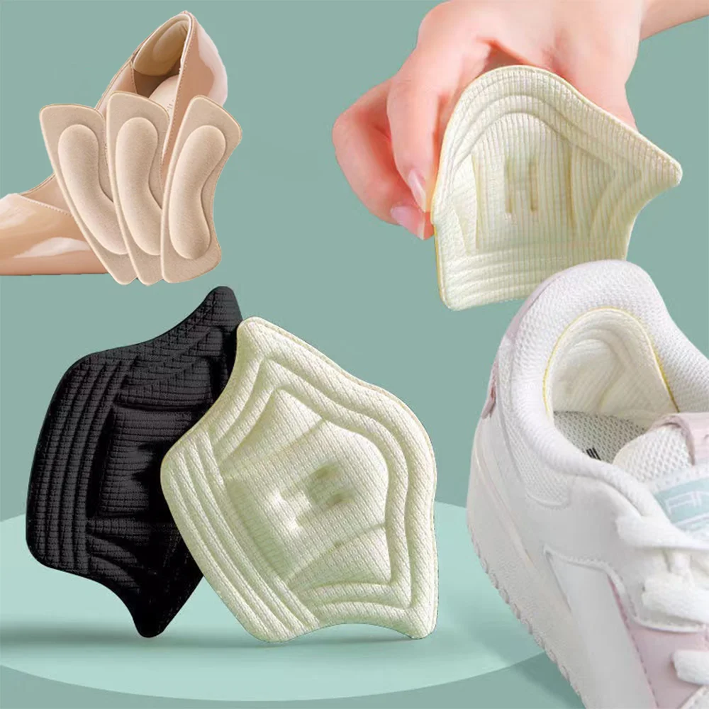 4/2 pc palmilhas remendo calcanhar almofadas para sapatos de desporto salto alto anti usar almofada pé inserção palmilha protetor calcanhar volta adesivo