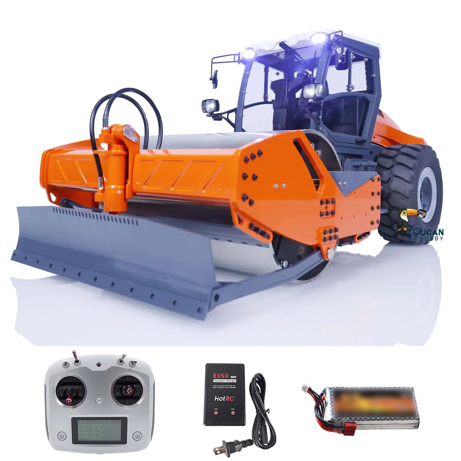 LESU 1/14 Aoue-H13i металлический RC гидравлический дорожный ролик RTR в сборе с