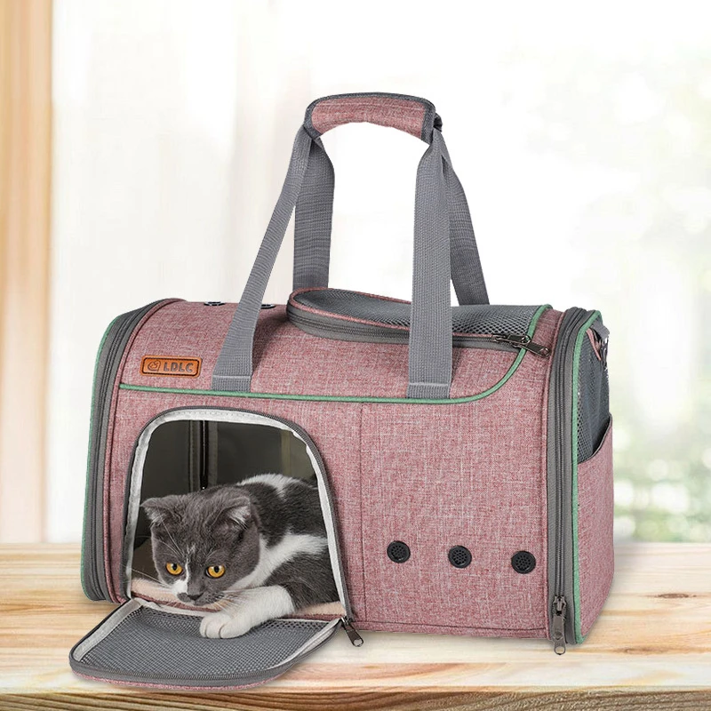 High Quality Portable Pet Dog Cat Carrier Folding Single Sho