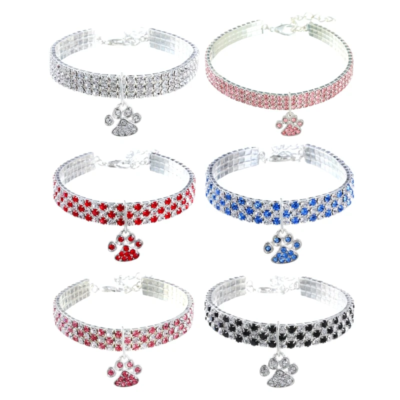 

Шикарные украшения, блестящий ошейник с регулируемыми ошейниками Для Стразы