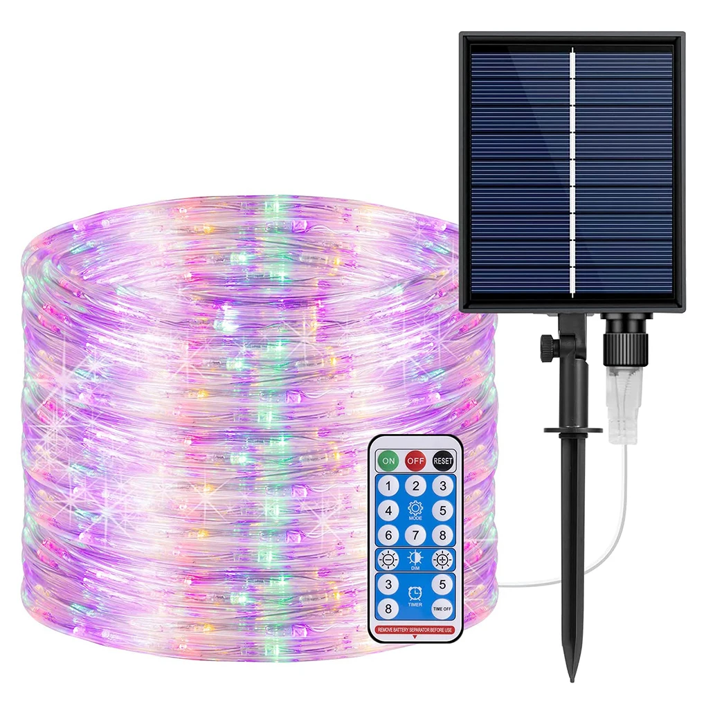 

Уличная Светодиодная лента на солнечной батарее, 32 м, 100/300 светодиодный для ландшафта, двора, дорожек, яркая праздвечерние ПА на солнечной ба...