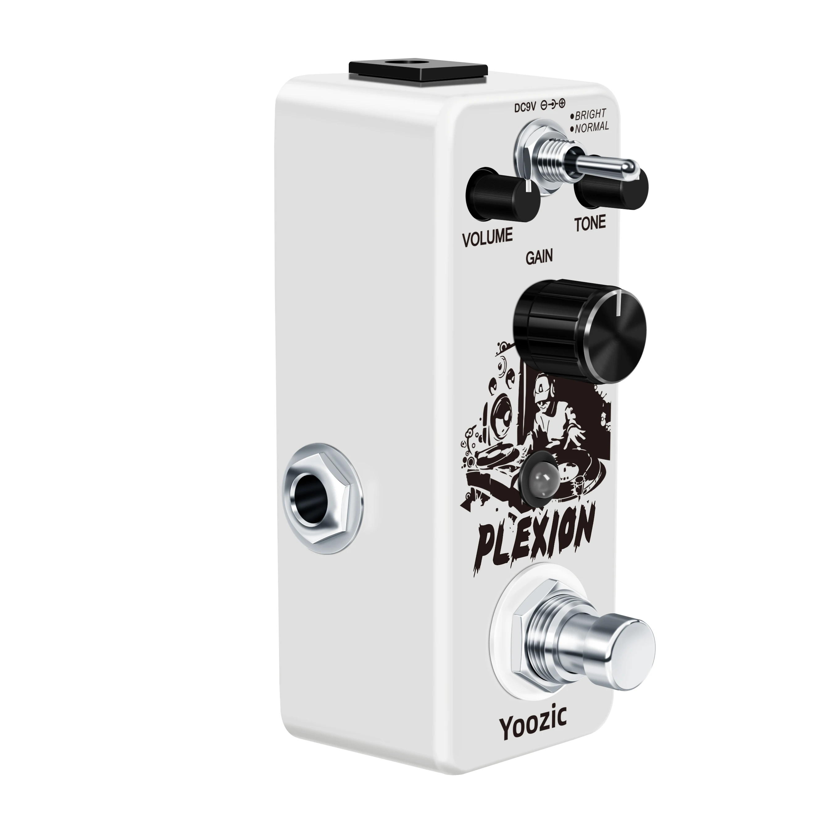 Yoozic LEF-324 Plexion Distortion Pedal for Guitar & Bass with Bright and Normal Mode True Bypass