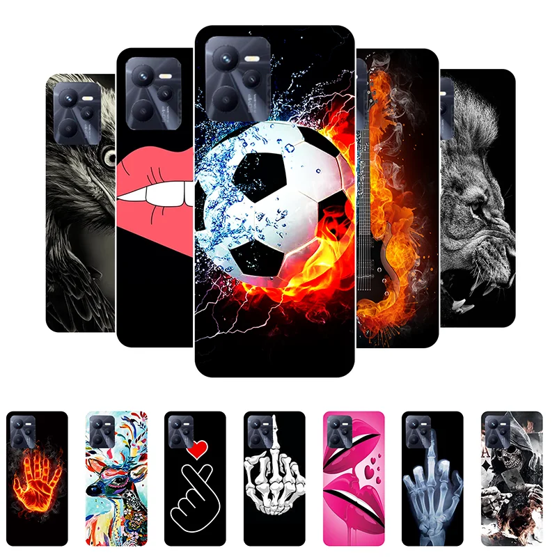 

for Realme C35 C31 C33 C30 Case C30S Football Soft Silicone Back Cases for OPPO Realme C35 Phone Cover for RealmeC35 C 35 etui