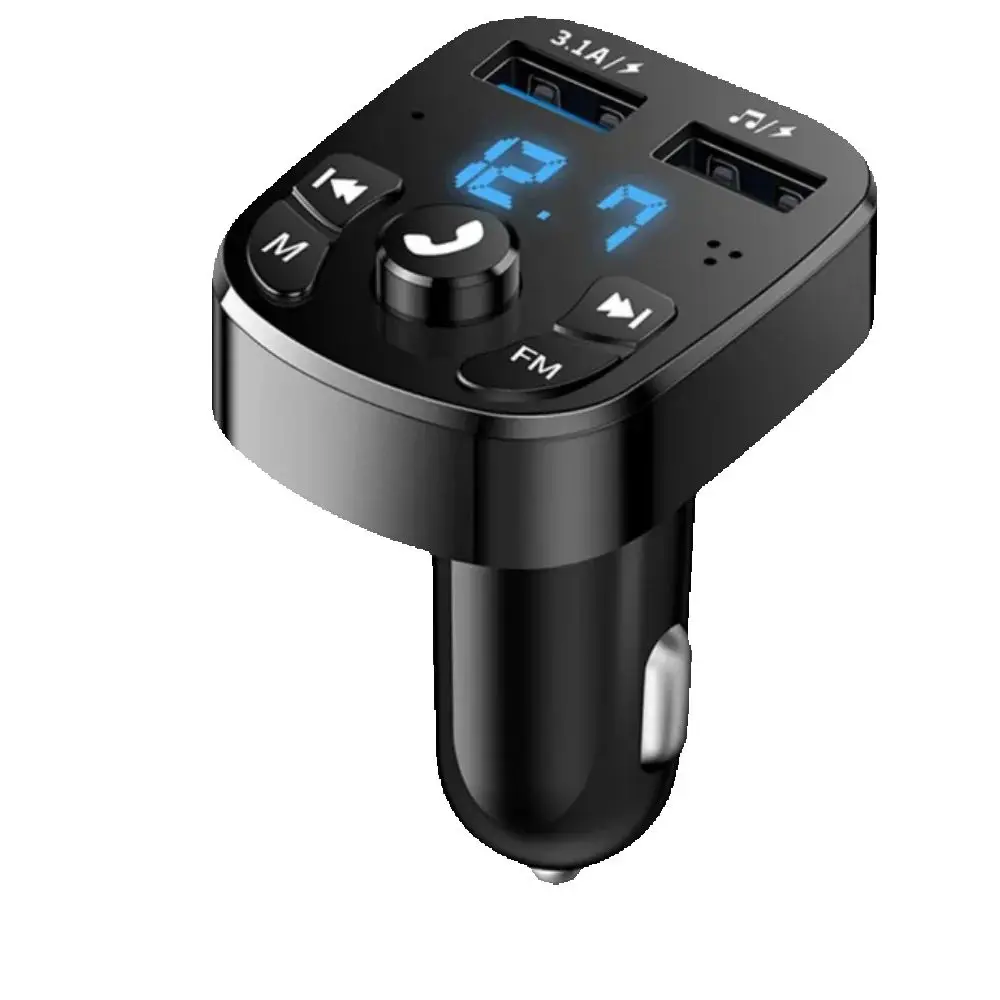 

Автомобильный FM-передатчик Bluetooth 5,0 Aux Handsfree Беспроводной автомобильный комплект с двумя USB-портами Автомобильное зарядное устройство Авторадио FM-модулятор Mp3-плеер Адаптер