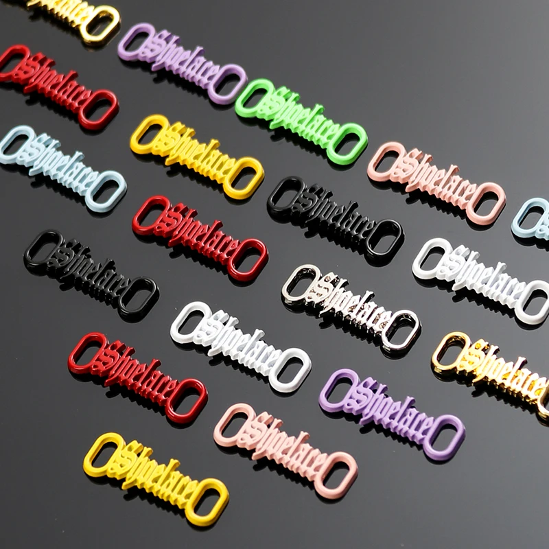 

Letter Shoelaces Buckle Does not rust Shoe Decorations Men And Women For sneakers Metal Kits Shoe Laces Accessories 1 Pair