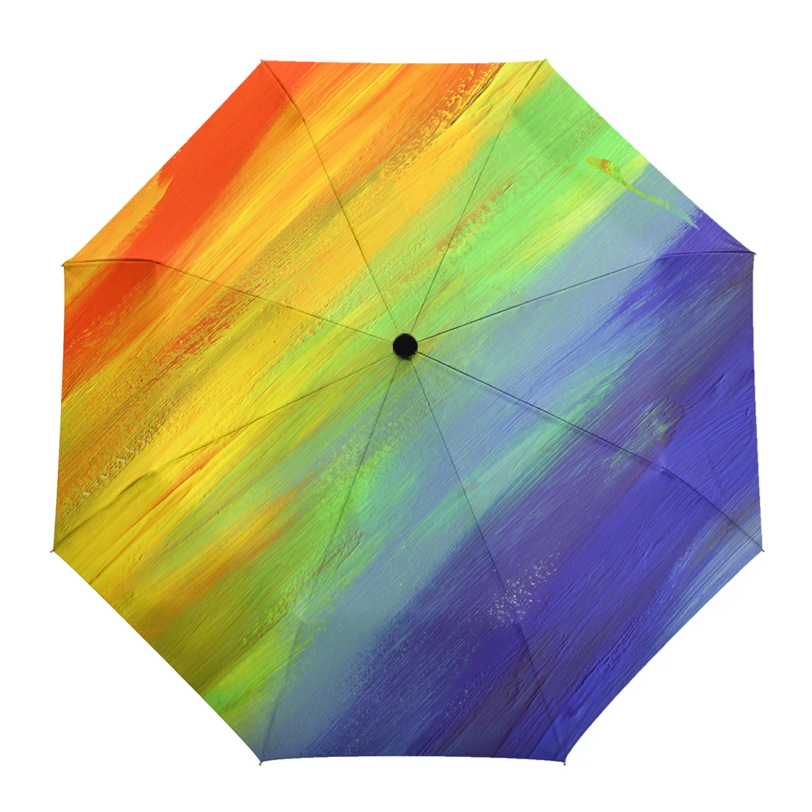 

Градиентный цветной Открытый Зонт с рисунком зонтик от дождя для женщин полностью автоматический зонтик для пляжа
