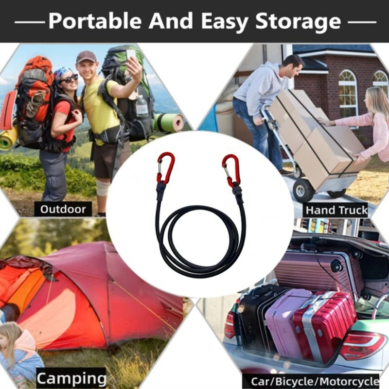 60 см/90 см/120 см багажный ремень эластичный натяжной веревки расширитель с крючком