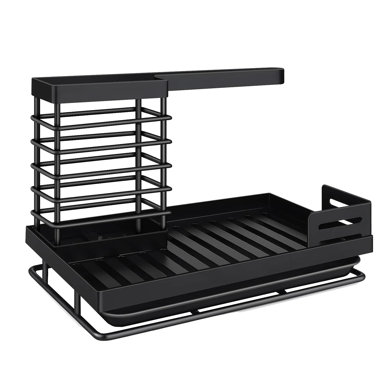 

Аккуратная Удобная губка для мыла из углеродистой стали для ванной и кухни с капельным лотком с винтовой дренажной стойкой, организованная экономичная щетка для раковины