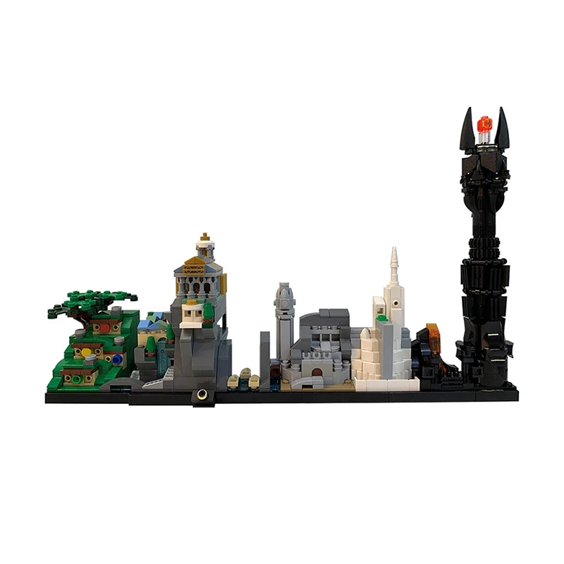 

The Skyline Architecture MOC 20513 Building Blocks Collection Small Particles Bricks Assemble Model DIY Toy Gift Boys Friend