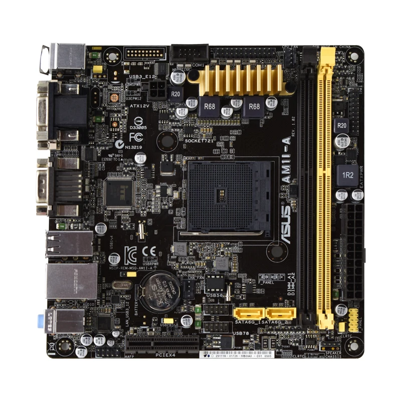 ASUS AM1I-A материнская плата Socket AM1 DDR3 32 Гб USB 3 0 для AMD Athlon-5370 5350 процессор Mini-ITX Placa-мама