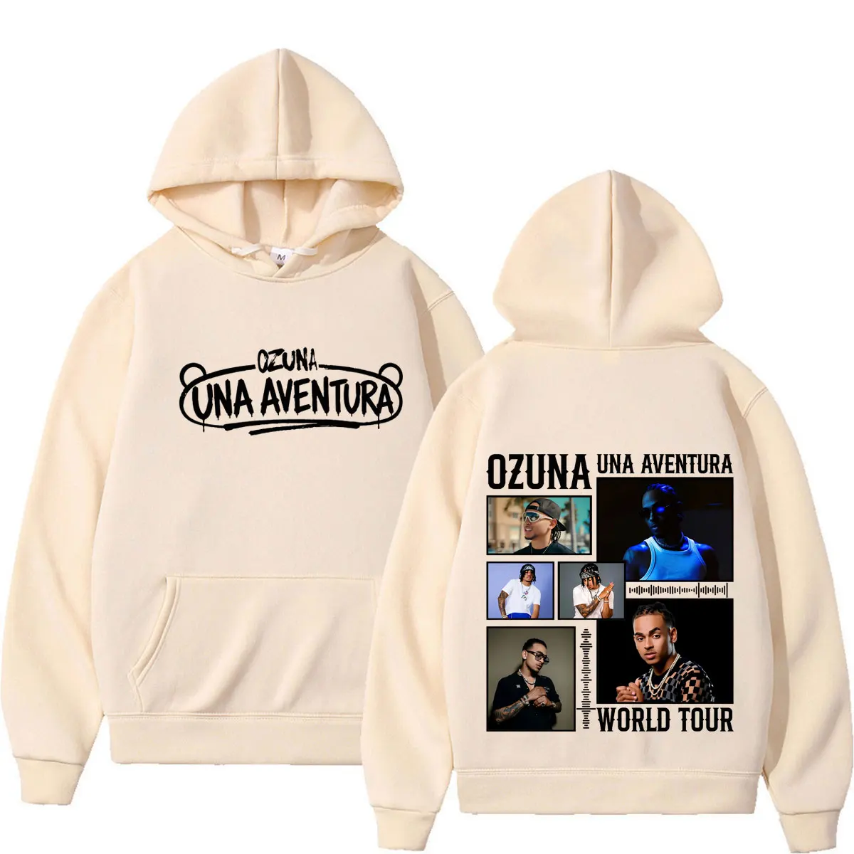 Худи с принтом Ozuna Una Aventura World Album Tour 2026, модный пуловер для мужчин и женщин, свободный повседневный свитшот с длинными рукавами в стиле хип-хоп (art.: 3920db8be945b) - 3920db8be945b