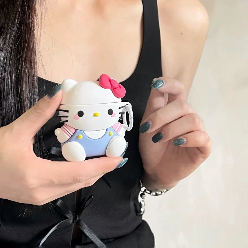 3D мультфильм Sanrio Hello Kitty для Apple Airpods 1/2/3 поколения Pro/Pro2 беспроводные Bluetooth наушники