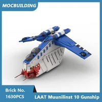 moc building blocks laat muunilinst 10 gunship low assault altitude transport republic gunship assembled bricks toys 1630pcs