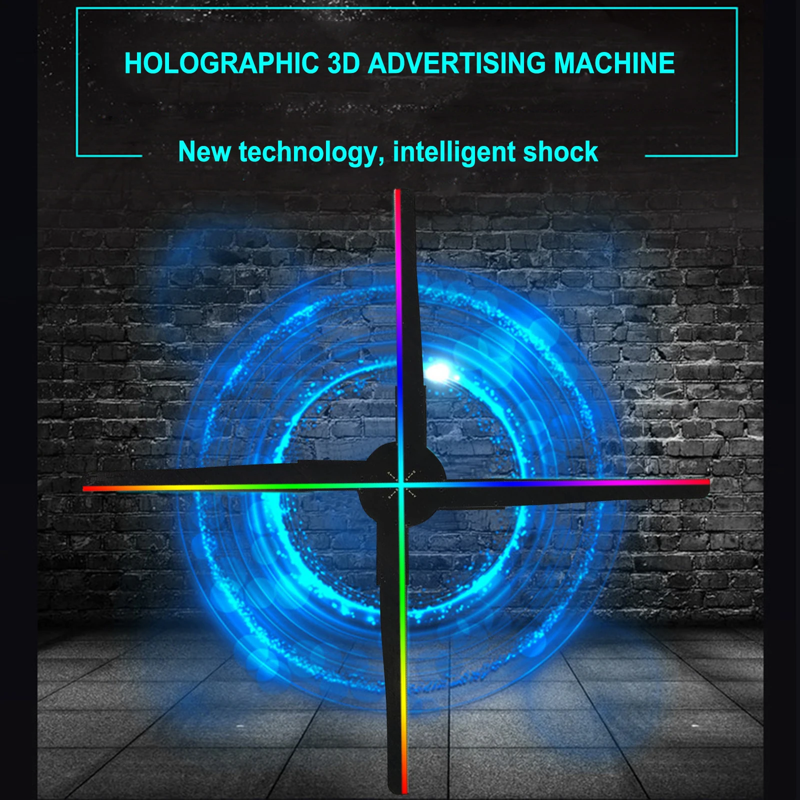 52 см голый глаз 3D голографический проектор WIFI рекламные огни машина светодиодный