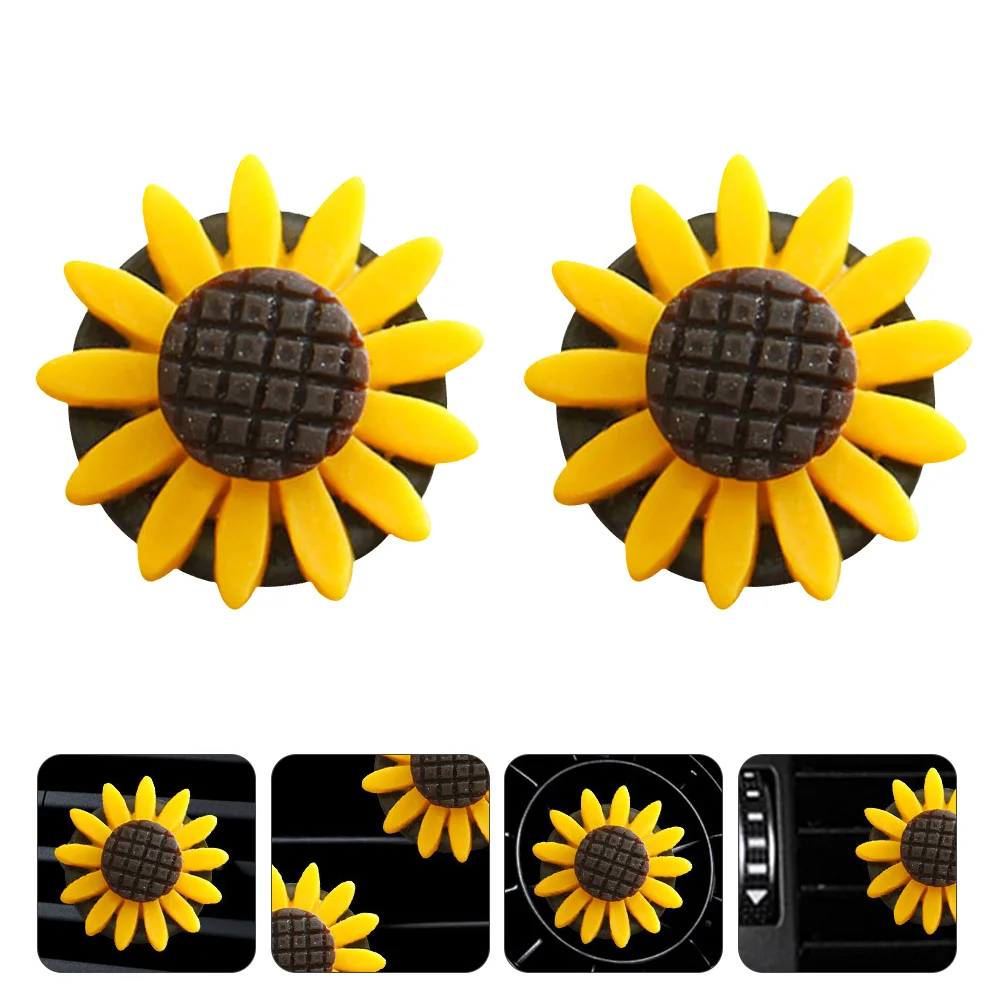 

2pcs Daisy Air Vent Clips Essential Oil Diffuser Car Fragrance Diffuser Vent Clip Car Air Purifier Clips Car Aromatherapy Clip