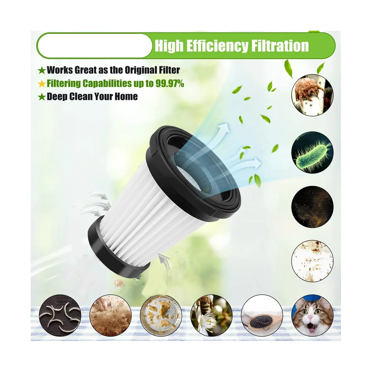 HEPA-фильтр для K12 K12Pro K13 Genius Invictus .0 X7 2 0 Ручной пылесос Беспроводная замена