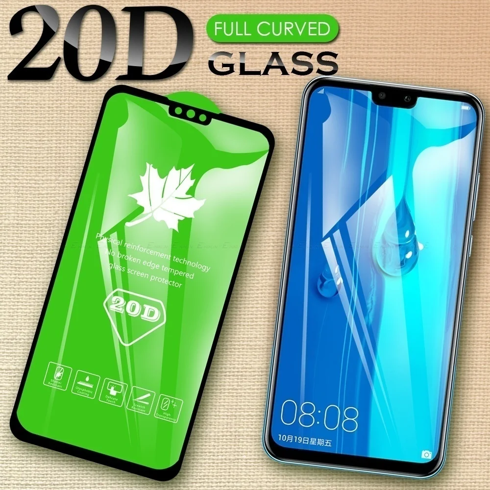 

20D полное покрытие закаленное стекло Защита экрана для Huawei Y9 Y7 Y6 Y5 Prime Pro Lite 2018 2019 стеклянная защитная пленка