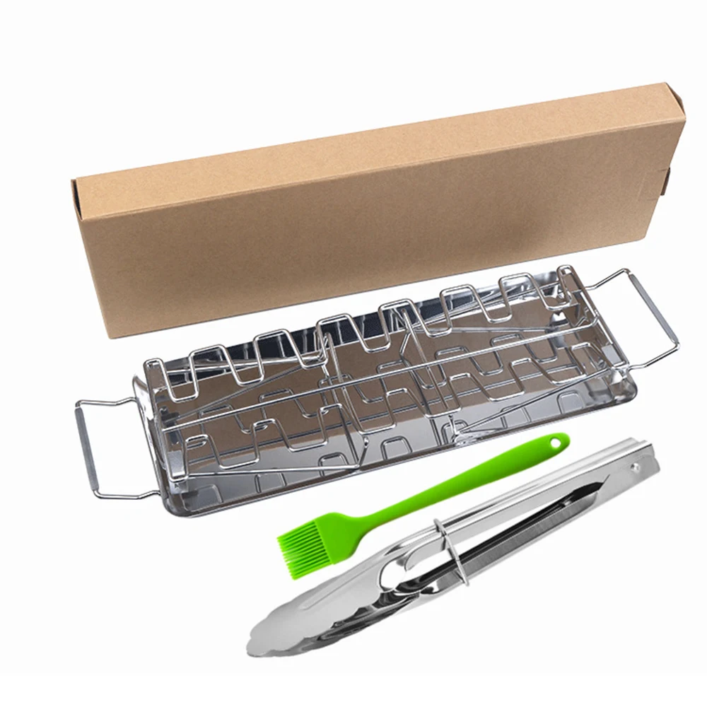 

Tongs Safe Dishwasher Vegetables Easy Non-Toxic Holder Smoker Wing Barbecue Collapsible Rack Leg Chicken Useful