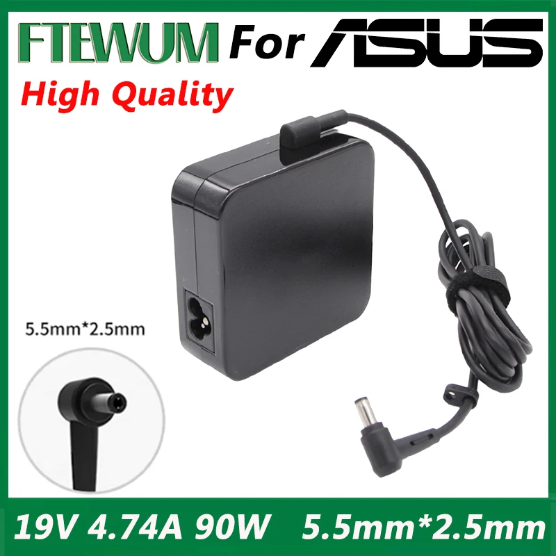 

Laptop Adapter Power Charger 19V 4.74A 5.5*2.5mm 90W ADP-90YD For Asus K53 A52F A53E A53S A53U A55VD D550CA D550M F555LA ADP-90S
