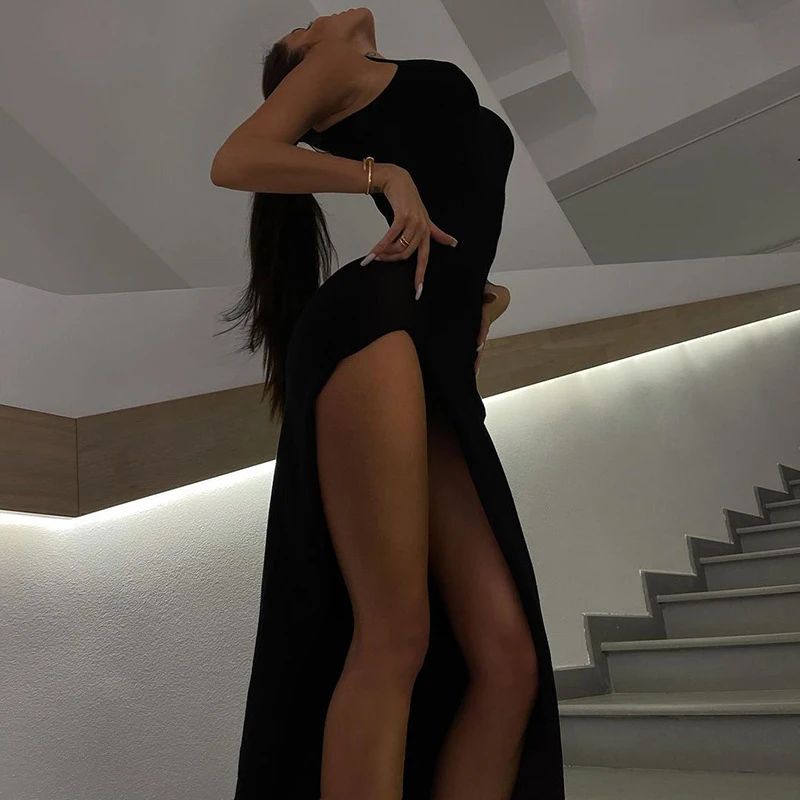 

Prom Dresses for Women 2022 Summer Clothes Slit Wedding Birthday Party Midi Bodycon Dress Elegant White Evening Sexy Outfits
