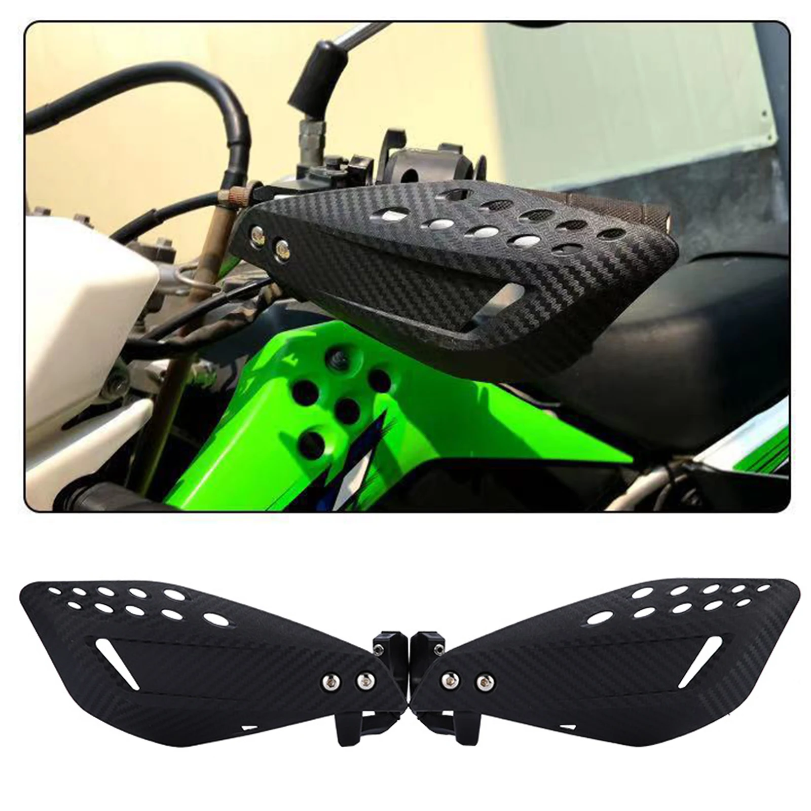 

2Pcs 22cm Carbon Fiber Motocross Handlebar Protector Covers Atv Dirt Bike Hand Shield Guards Mx Handguards Accessoires