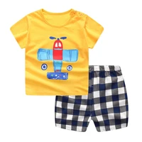 2 pcs baby kids clothes set cartoon t shirt shorts casual set summer baby short sleeve for clothing boys and girls
