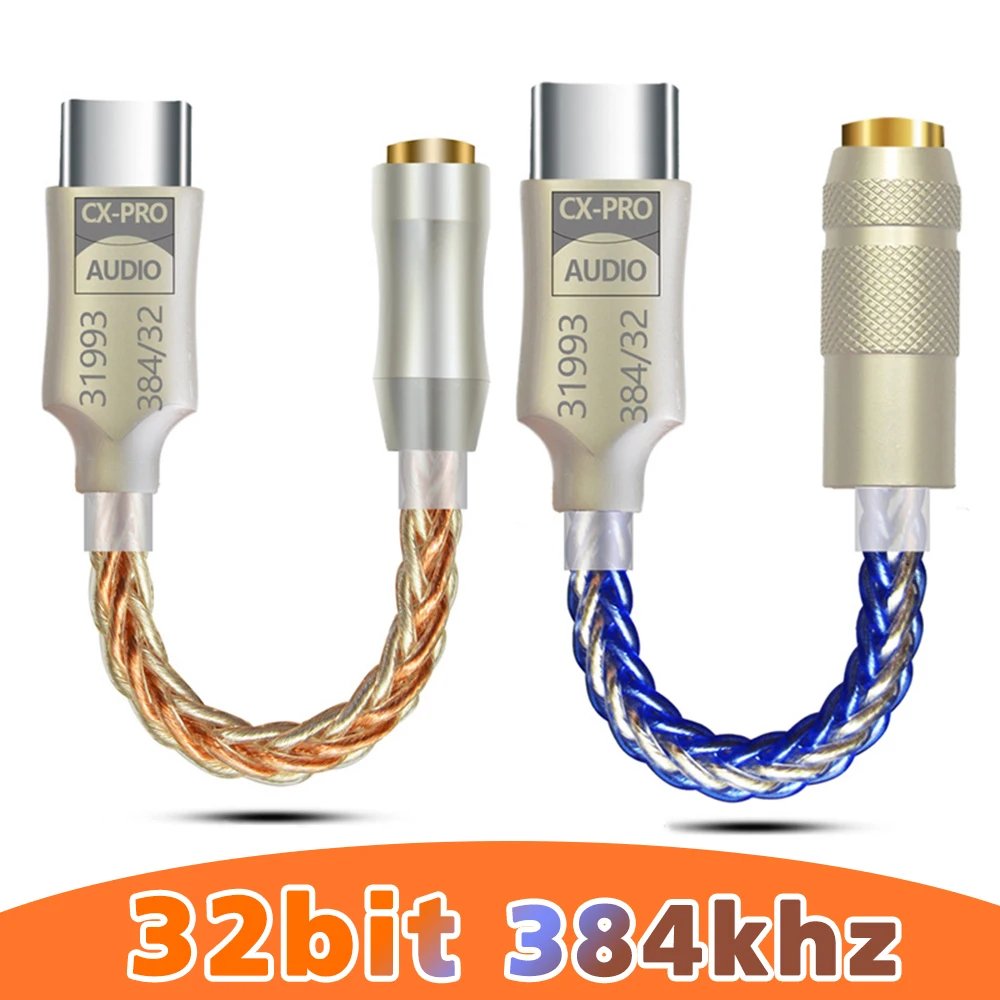 Конвертер для наушников CX31993 ЦАП USB Type-C на 3 5 мм адаптер мобильного телефона Hi-Fi 32