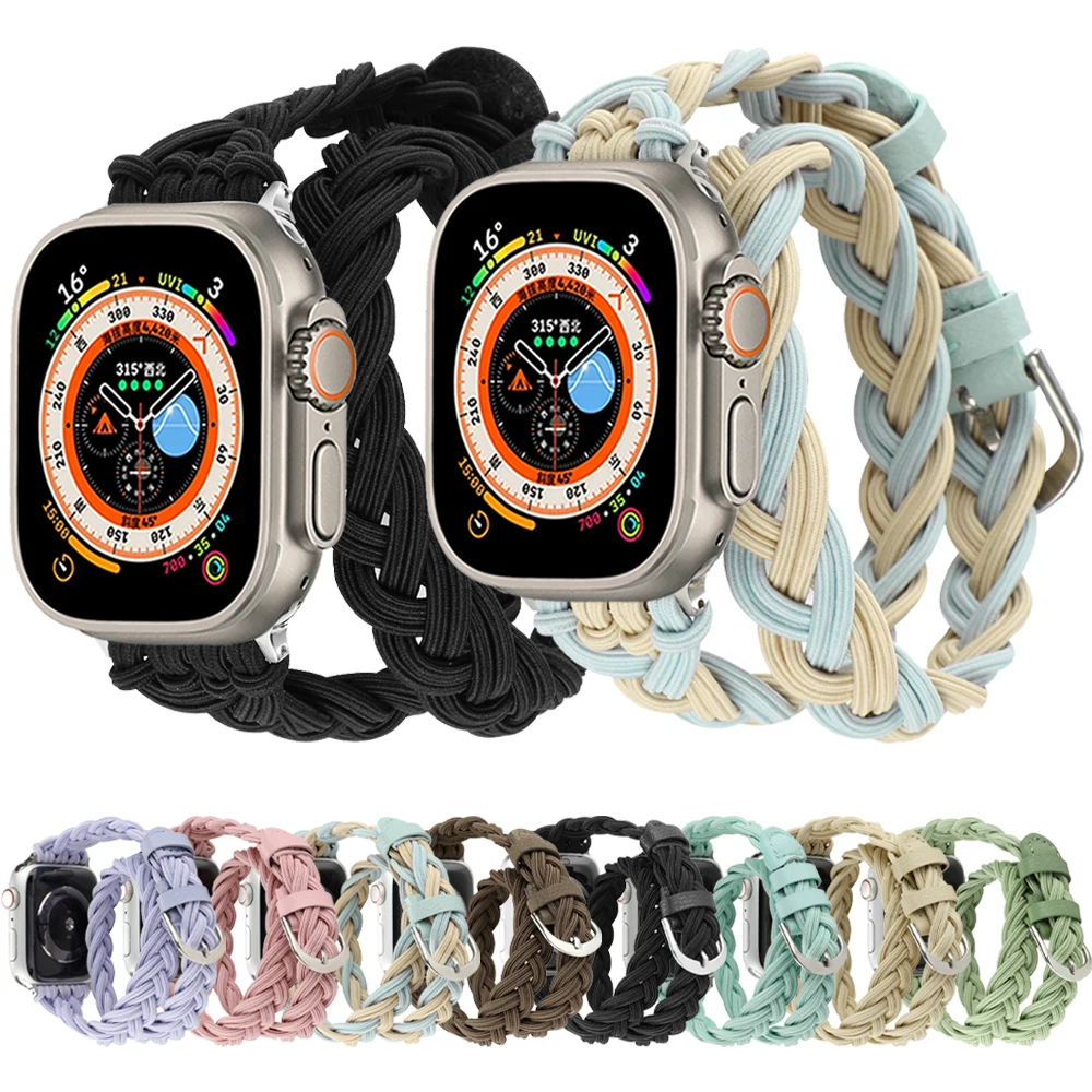 

Ремешок Плетеный для Apple Watch Band 49 мм 44 мм 40 мм 45 мм 41 мм