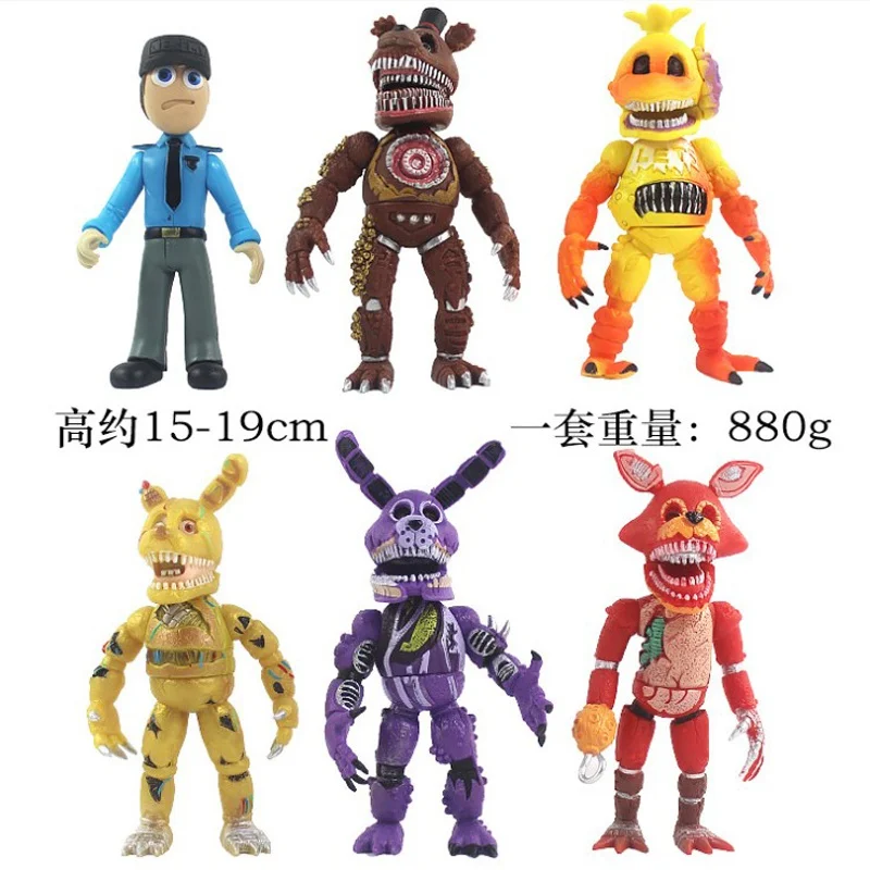 Экшн-фигурки FNAF 5 Nights Freddy Bonnie Foxy коллекционная игрушка светящаяся подвижные
