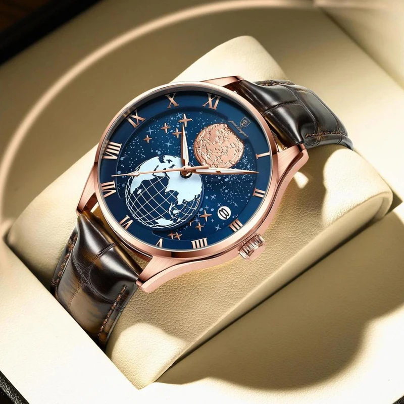 

POEDAGAR Fashion Quartz Men Watch Top Brand Luxury Waterproof Luminous Hands Complete Calendar Watches Casual Sports Clock Male