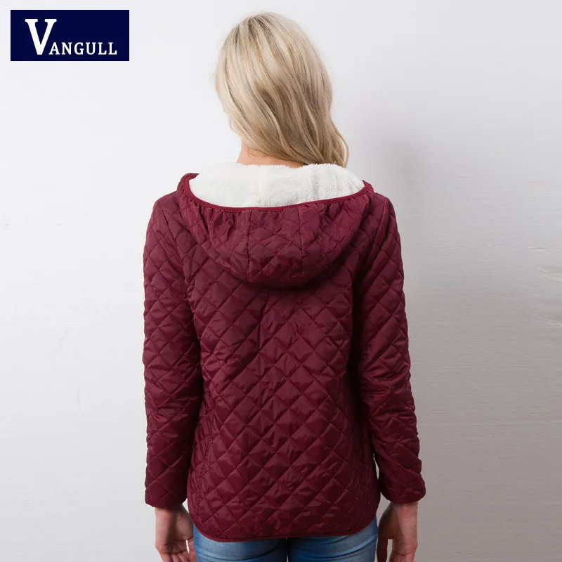 Women 'S Cotton Clothes Short Casual Large Size Lightweight Fleece-Lined Thickened Lamb Wool Hooded Cotton Coat Women Parka