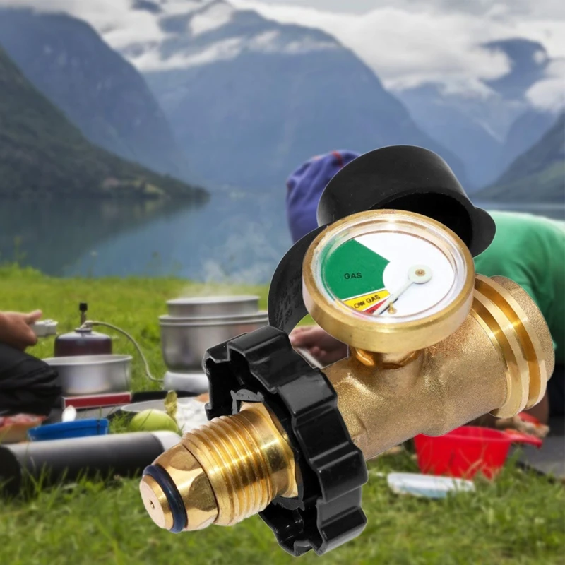 

Universal BBQ Gas Propane Pressure Gauge Tank RV Pressure Gauge Level Indicator Adapter Leak Detector Gas Drop Shipping