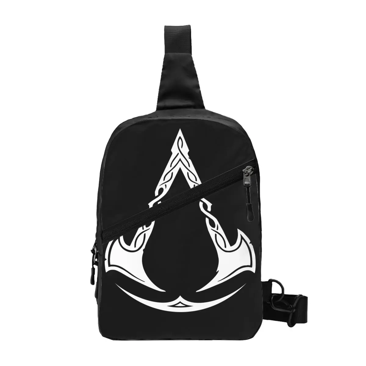 

Cool Assassins Creed Valhalla Sling Bag for Travel Hiking Men Viking Norse Mythology Crossbody Chest Backpack Shoulder Daypack