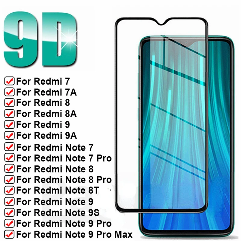 

Full Screen Protective Glass on the For Xiaomi Redmi 7 7A 8 8A 9 9A 9C Note 7 8 9 Pro 8T 9S Tempered Glass Safety Film Case