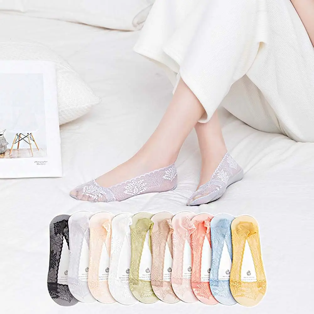 

Non-slip Sock Summer Sock Lace Shallow Mouth Hosiery Invisible Socks Women Sock Slippers Ultra-thin Socks Boat Socks