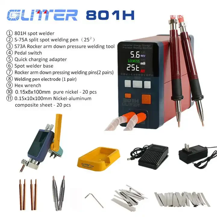 Аппарат для точечной сварки GLITTER 801H 19 8 кВт 3500 А сильноточный импульсный сварочный