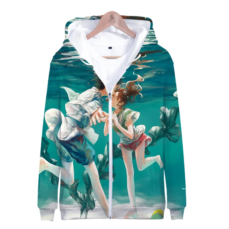 

2 To 13 Years Kids Hoodies Spirited Away 3D Anime kids Hoodie Sweatshirt Boys Girls kawaii Cartoon Jacket Teen Clothes