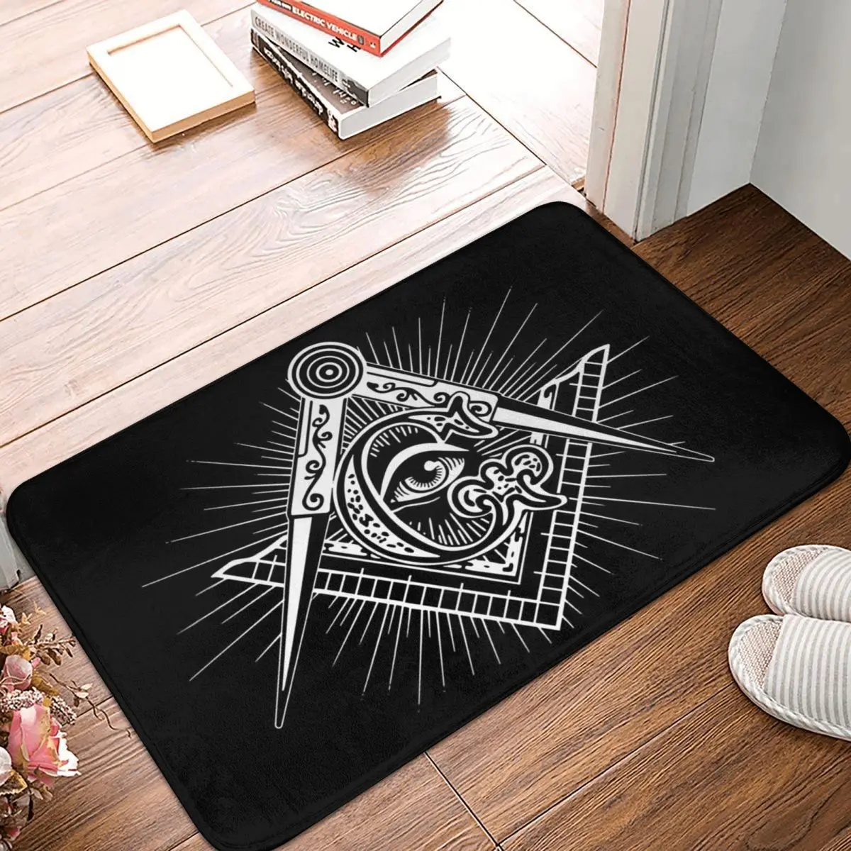 

Freemasonry Bath Mat MASONS. MASON. MASONIC SYMBOL. Doormat Kitchen Carpet Entrance Door Rug Home Decoration