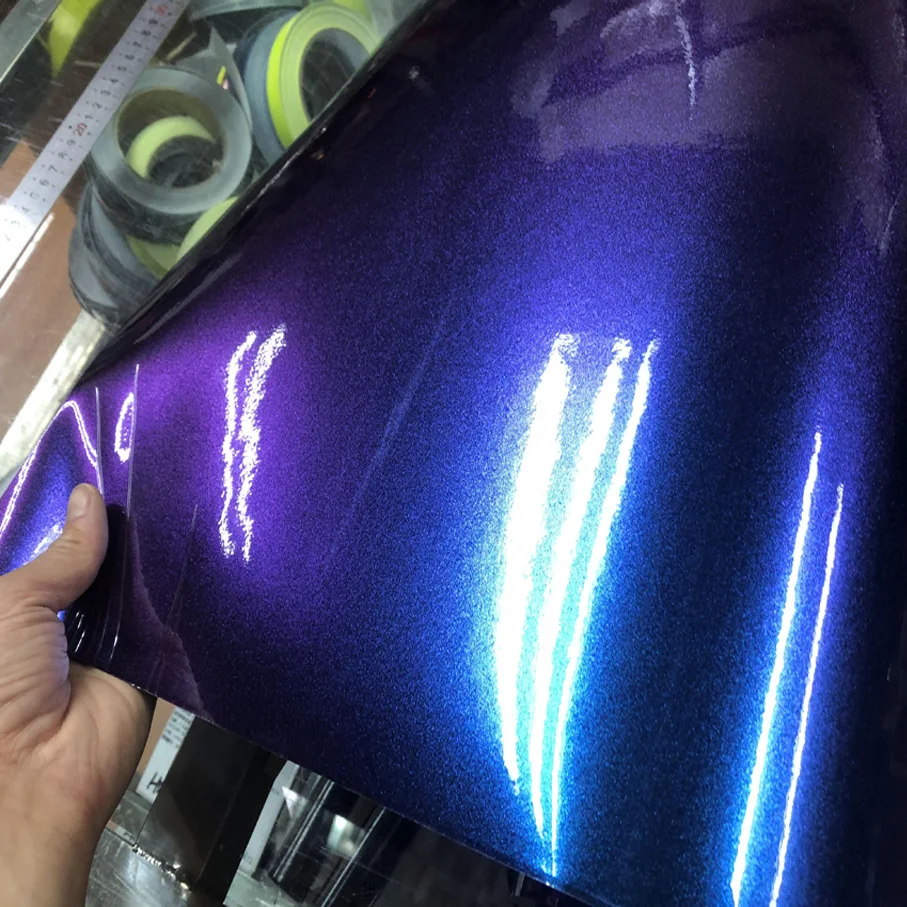 60 см * 1/2/3/4/5/6 м темно-синяя фиолетовая жемчужная фотопленка автомобильные