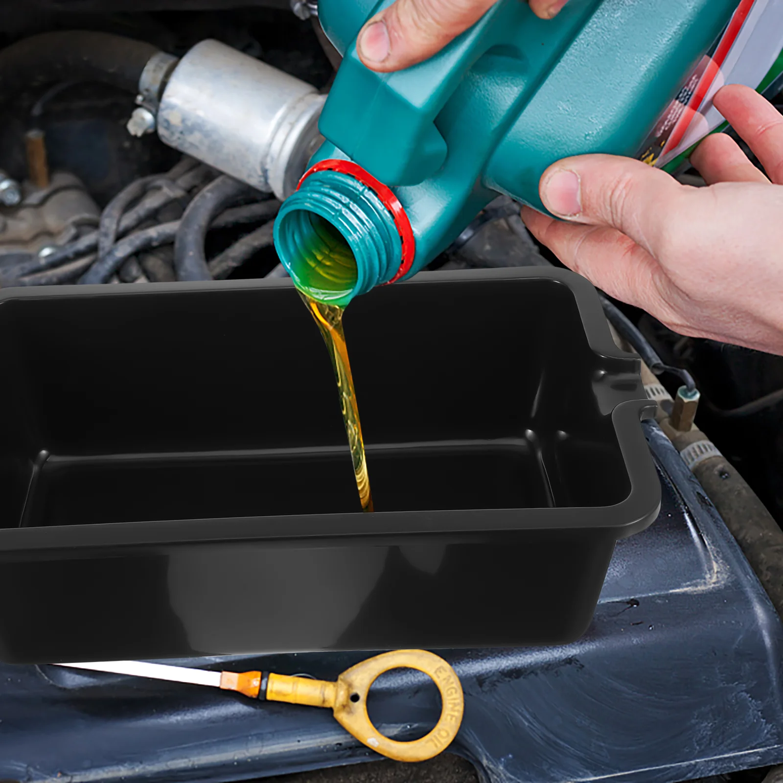 

Motorcycle Oil Drain Pan Drip Car Tray Waste Container Pans Changing Storage Cars