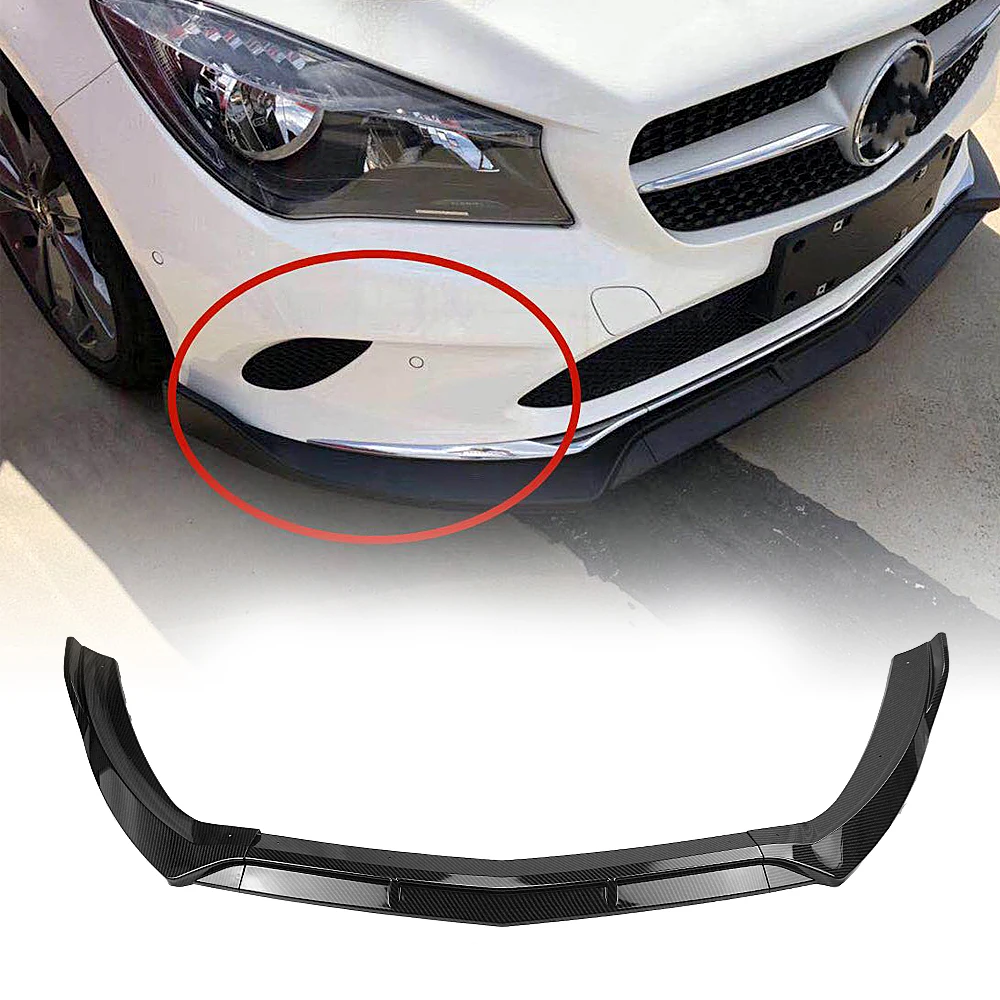 Фото Передний спойлер-сплиттер (обвес) для Mercedes-Benz CLA Class W117 2017-19 CLA180 CLA200 CLA250 Седан, стандартная версия №2