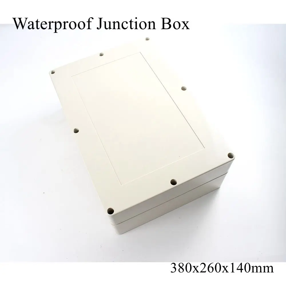 Распределительная коробка 380x260x105 мм, IP65, водонепроницаемый пластиковый корпус из АБС-пластика, чехол для инструмента, наружное подключение кабеля, электрический