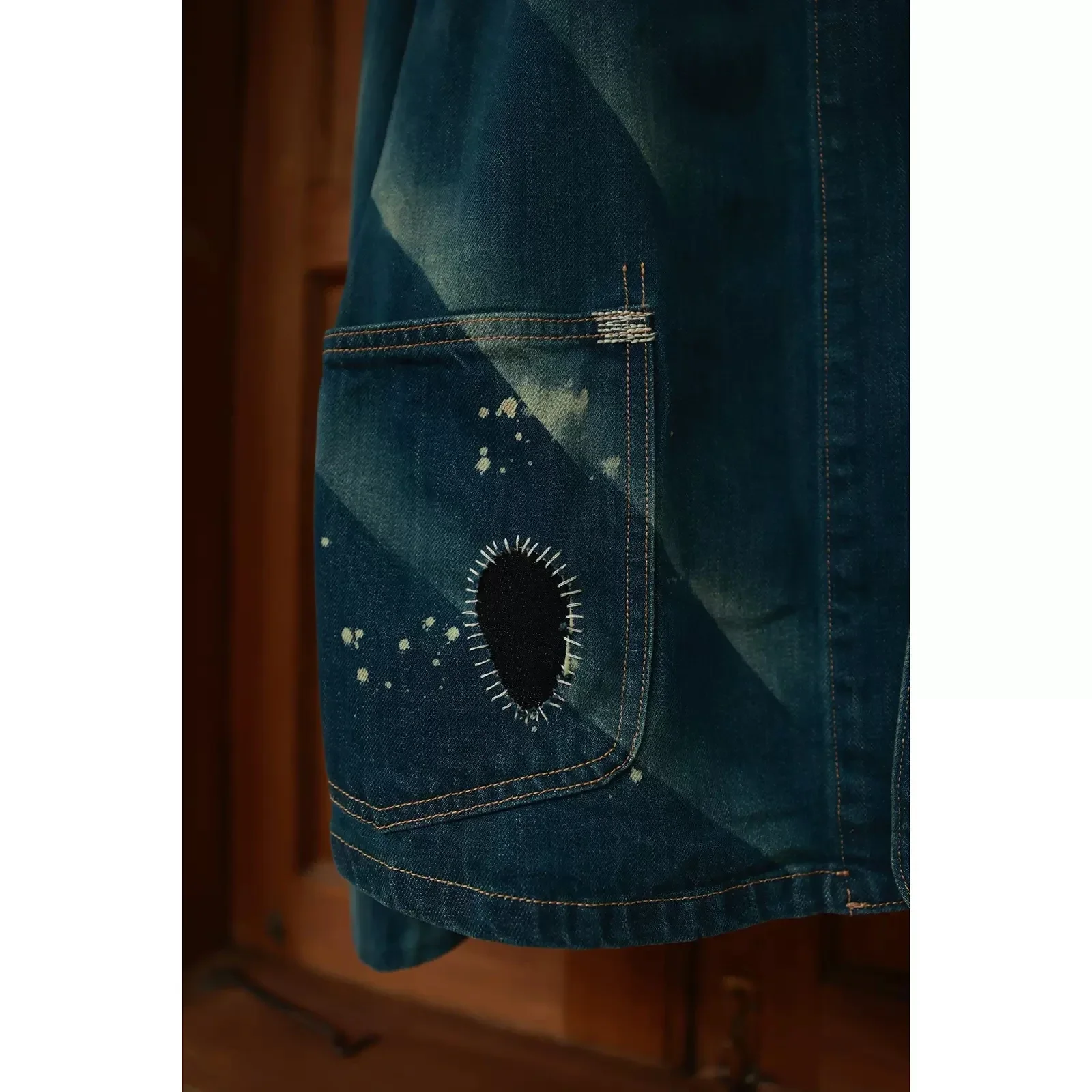 Второй заказ 13 унций женское джинсовое пальто винтажная Рабочая одежда