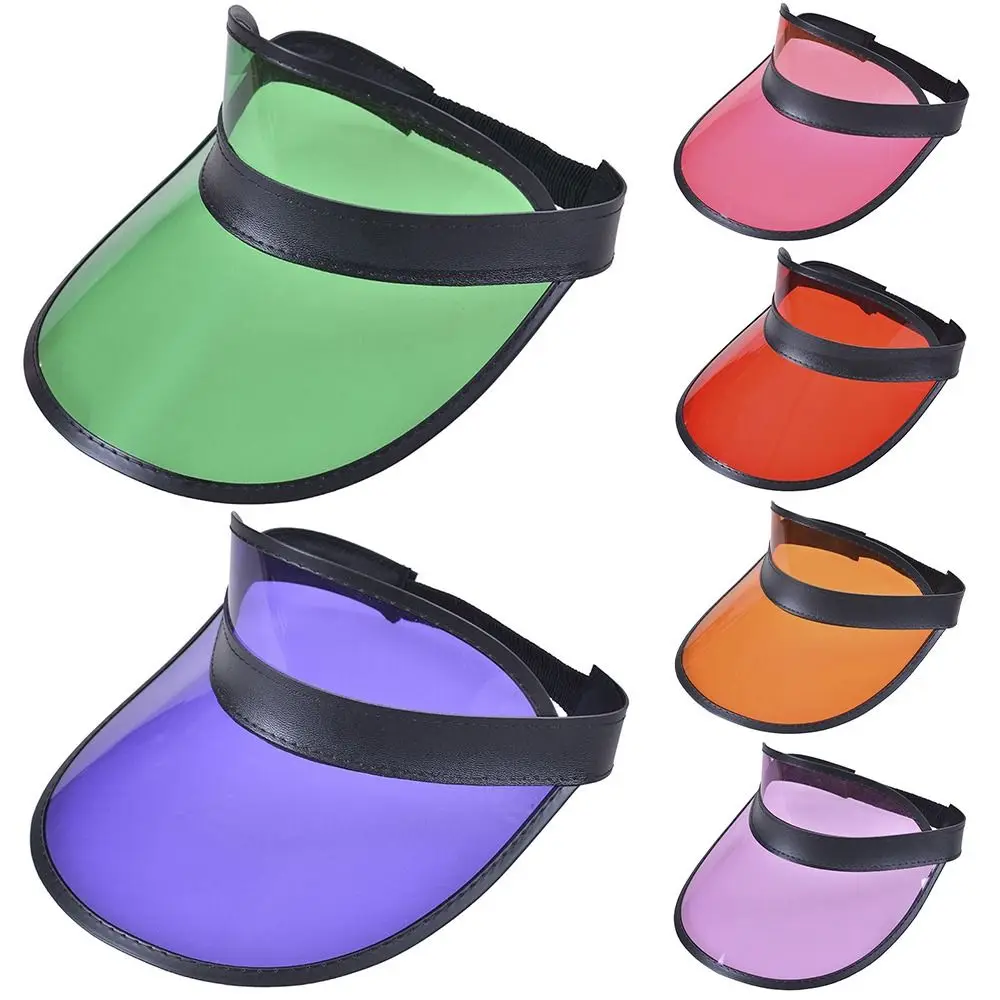 

PVC Sports Accessories Women Men Transparent Anti-UV Sunshade Hat Visor Caps Bicycle Sun Hat Summer Baseball Hat