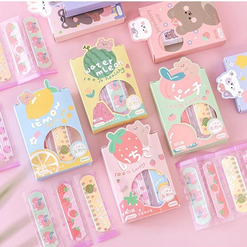

20pcs First Aid Emergency Kit Band Aid Stickers for Kids Children Adhesive Bandages Wound Dressing Plaster