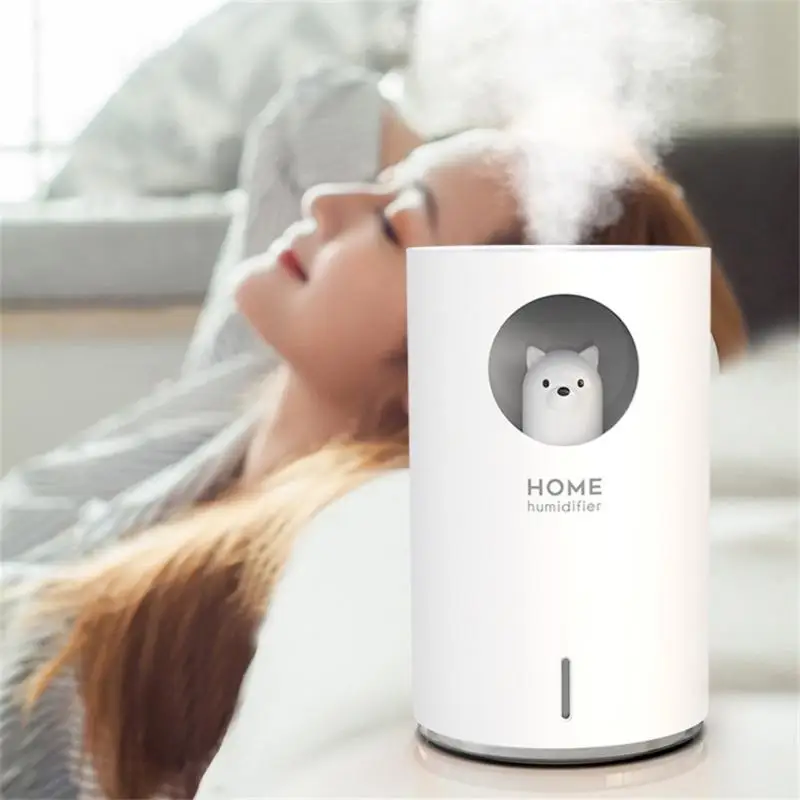 

Atomizer Large Capacity Anti Drying Diffuser Light Mini Desktop Humidifier Air Purifier Water Diffuser Mute Adorable Usb