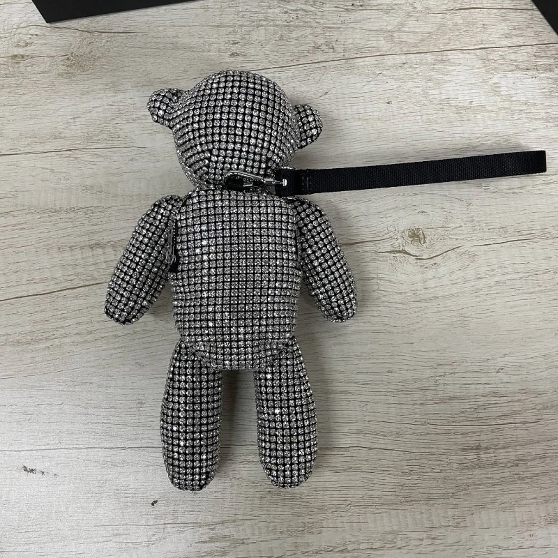 

121030 Fashion Classic Lady Quality Luxury Designer Brand Convenient Handbag Trendy Lovely Simple Bear Single-shoulder Bag A2